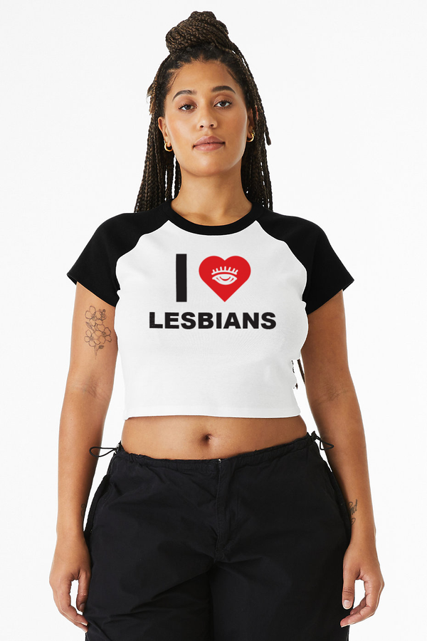 I <3 Lesbians Baby Tee (Black)