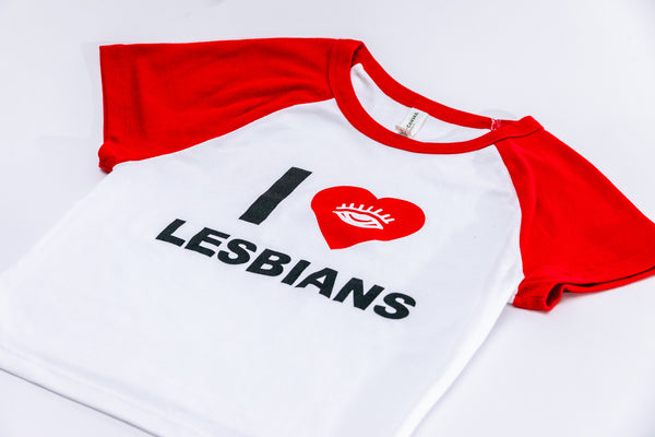 I <3 Lesbians Baby Tee (Red)