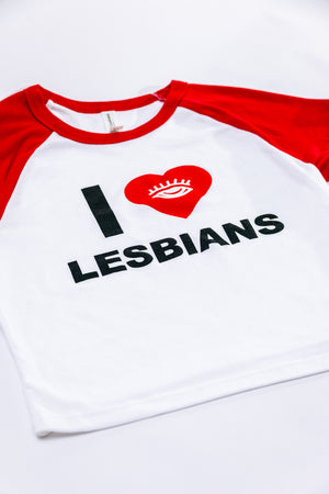 I <3 Lesbians Baby Tee (Red)