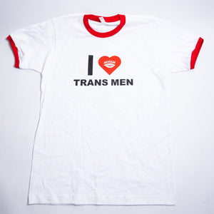 I Love Trans Men Pride Ringer Tee