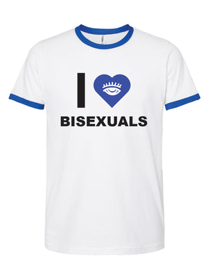 I Love Bisexuals Pride Ringer Tee