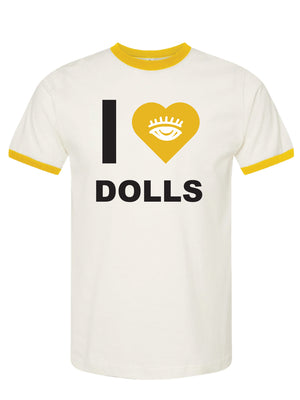 I Love Dolls Pride Ringer Tee