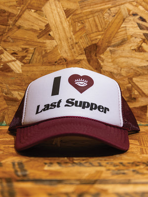 I Heart Last Supper Trucker (Maroon)