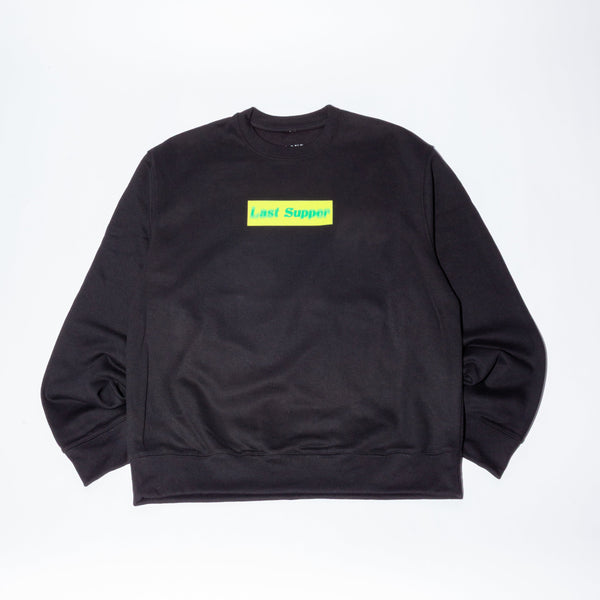 Last Supper box logo crewneck sweatshirt oversized streetwear fit