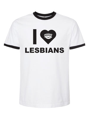 I <3 Lesbians Pride Ringer Tee