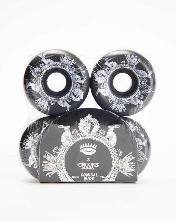Last Supper x Crooks Skateshop (53mm/95a) Conical Wide Skateboard Wheels