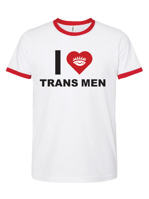 I Love Trans Men Pride Ringer Tee